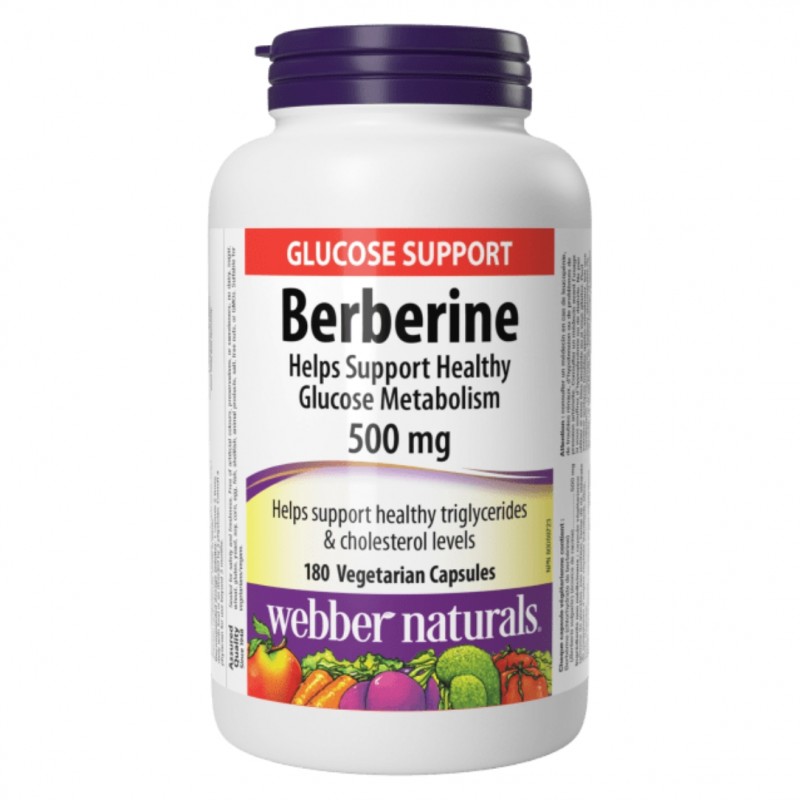 کپسول گیاهی کاهش قند خون بربرین ۱۸۰ عددی Webber Naturals Berberine 500mg وبر نچرالرز (180 عددی)