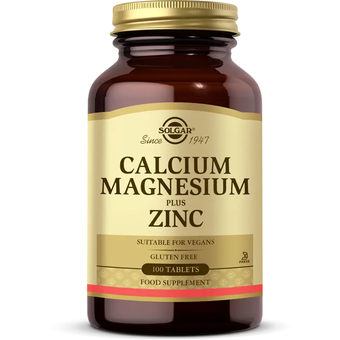 کلسیم منیزیم پلاس زینک Calcium Magnesium Plus Zinc سولگار 100 عددی