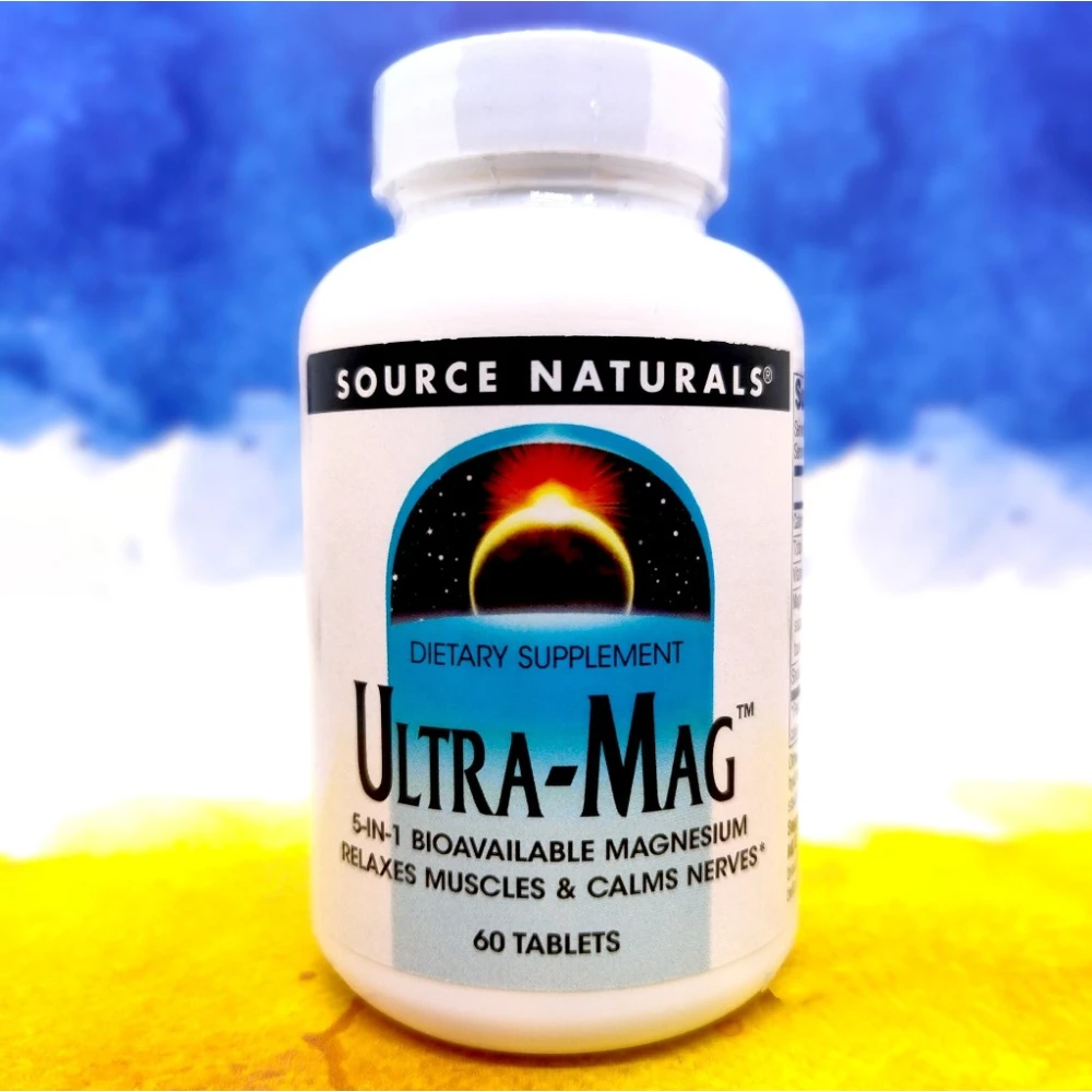 - سورس نچرالز اولترا مگ منیزیم کمپلکس با سدیم۶۰تاییSource Naturals Ultra-Mag, Vegan Dietary